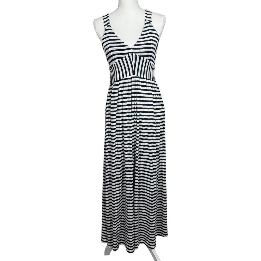 Altar'd State Gray and White Striped Maxi Dress - Size Small